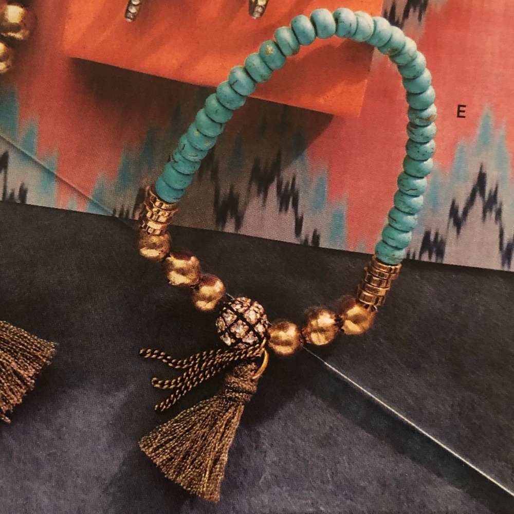 Silpada Turquoise Brass “Carribean Cool” Bracelet KRB0039